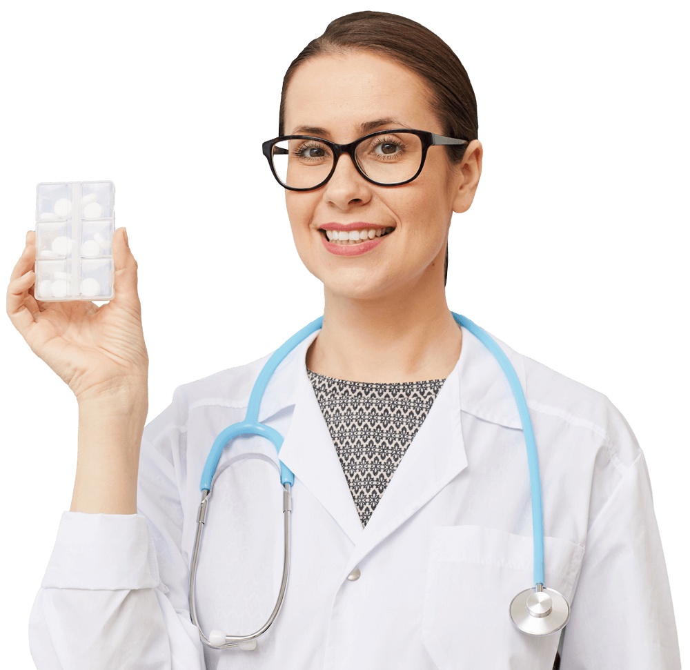 Doctor Holding Pills